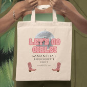 Laat ons meiden naar Disco Cowgirl Bachelorette Tote Bag