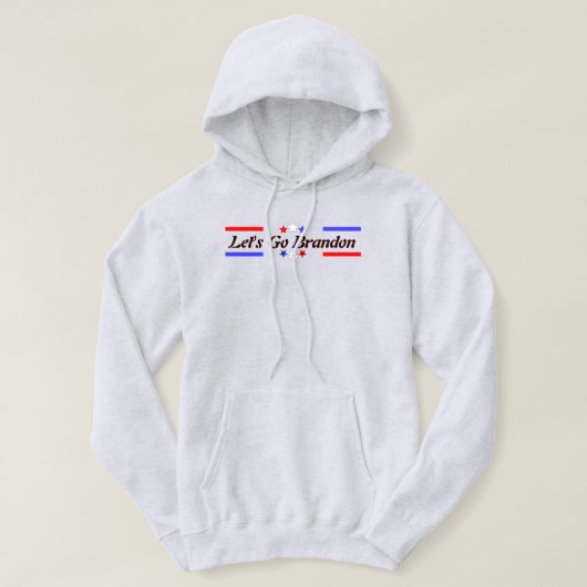 Laat ons met brandon gaan FJB Red White Blue Stars Hoodie (Design voorkant)