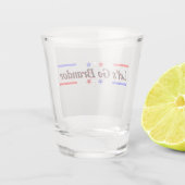 Laat ons met brandon gaan FJB Red White Blue Stars Shot Glas (Achterkant)