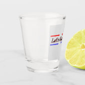 Laat ons met brandon gaan FJB Red White Blue Stars Shot Glas (Links)