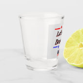 Laat ons met brandon gaan FJB Red White Blue Stars Shot Glas (Links)