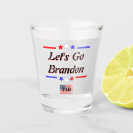 Laat ons met brandon gaan FJB Red White Blue Stars Shot Glas
