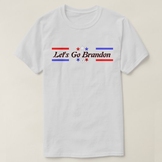 Laat ons met brandon gaan FJB Red White Blue Stars T-shirt (Design voorkant)