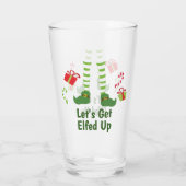 Laat ons met de humoristische kerstman komen glas (Achterkant)