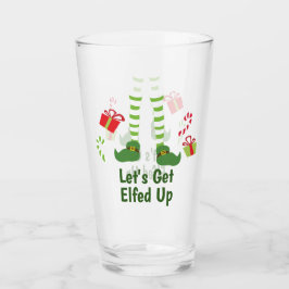 Laat ons met de humoristische kerstman komen glas