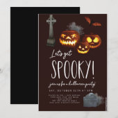 laat ons met een spooky meedoen voor halloween par kaart (Voorkant / Achterkant)