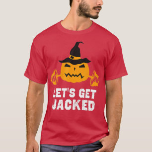 Laat ons met gejaagd Gym Weightlift Halloween Pump T-shirt