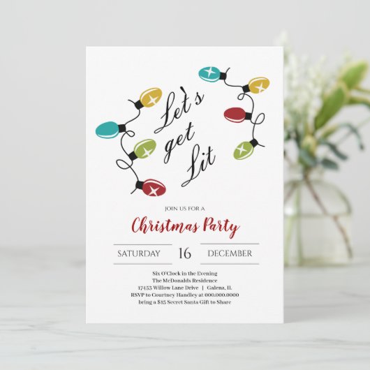 Laat ons met Kerstmis gaan Kaart (Staand voorkant)