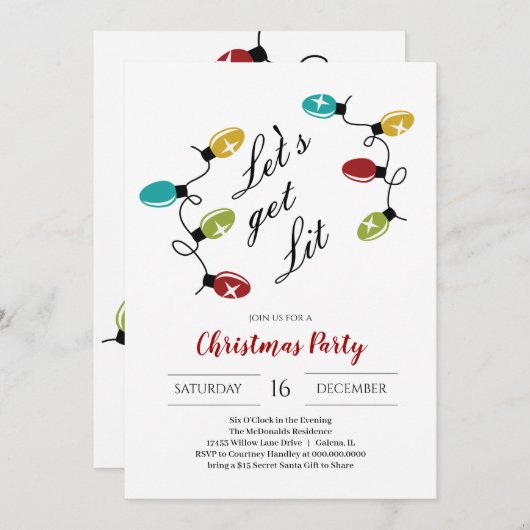 Laat ons met Kerstmis gaan Kaart (Voorkant / Achterkant)