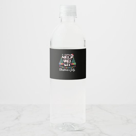 Laat ons met Kerstmis gaan Waterfles Etiket (Voorkant)