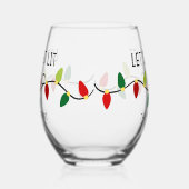 Laat ons met Kerstmis gaan Wijnglas Zonder Voet (Rechts)