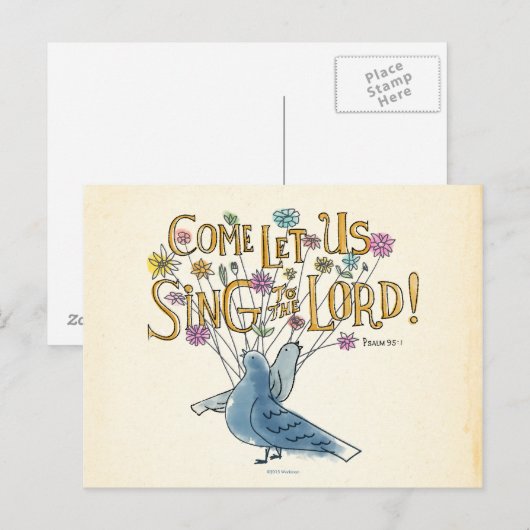 Laat ons naar de Heer zingen Briefkaart (Voorkant / Achterkant)