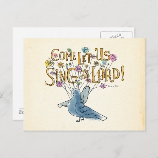 Laat ons naar de Heer zingen Briefkaart (Voorkant / Achterkant)