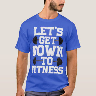 Laat ons naar fitness gaan om Gym Exercing Gif uit T-shirt