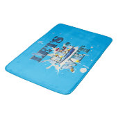 Laat ons nat worden op strand, geheugenschuimlaag badmat (Gekanteld)