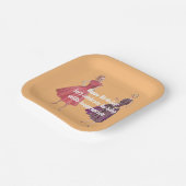 Laat ons ongeschikte Funny Retro Birthday Square z Papieren Bordje (Gebogen)