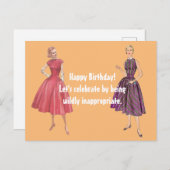 Laat ons ongeschikte Funny Retro Birthday zijn Briefkaart (Voorkant / Achterkant)