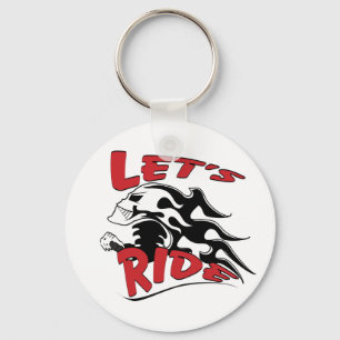 Laat ons Ride Skull Sleutelhanger