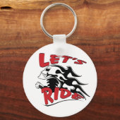 Laat ons Ride Skull Sleutelhanger (Voorkant)