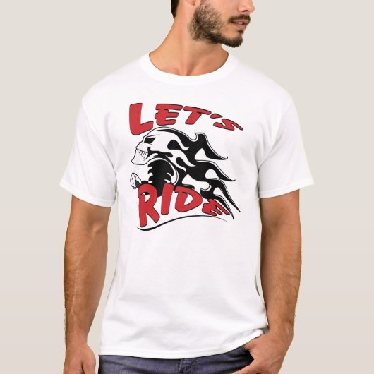 Laat ons Ride Skull T-shirt (Voorkant)