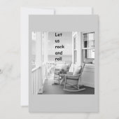 "LAAT ONS ROCK EN ROLL" INVITATIE KAART (Voorkant)