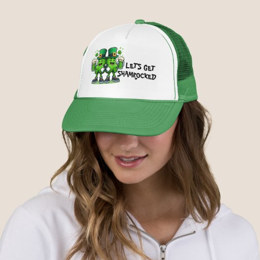 Laat ons Shamrocken Trucker Pet (In situ)