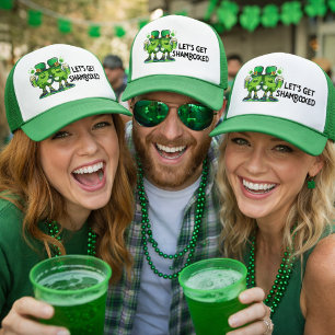 Laat ons Shamrocken Trucker Pet