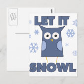 Laat ons SNEEUW UIL Briefkaart (Voorkant / Achterkant)