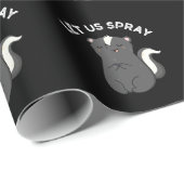 Laat ons Spray Funny Skunk Pun Dark BG Cadeaupapier (Rol Hoek)