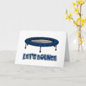 Laat Ons Springen Trampoline Kaart (Gele Bloem)