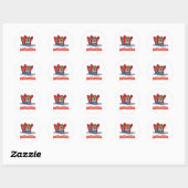 Laat Ons Stuiteren Spring Kasteel Ronde Sticker (Vel)