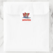 Laat Ons Stuiteren Spring Kasteel Ronde Sticker (Tas)