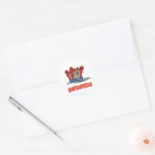 Laat Ons Stuiteren Spring Kasteel Ronde Sticker (Envelop)