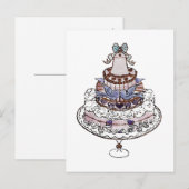 Laat Ons Taart Eten  ~ Briefkaart / Uitnodigingen (Voorkant / Achterkant)