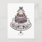 Laat Ons Taart Eten  ~ Briefkaart / Uitnodigingen (Voorkant)