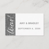 Laat ons u een Drink, Silver Glitter Vouchers kope Kortingskaartje (Achterkant)