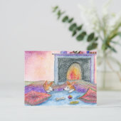 Laat ons weten wanneer de lente opduikt briefkaart (Staand voorkant)