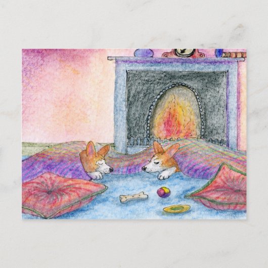 Laat ons weten wanneer de lente opduikt briefkaart (Voorkant)