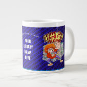 Laat onze bibliotheken met rust! grote koffiekop (Voorkant rechts)