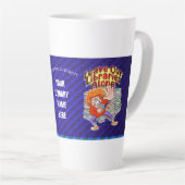 Laat onze bibliotheken met rust! latte mok (Rechterhoek)