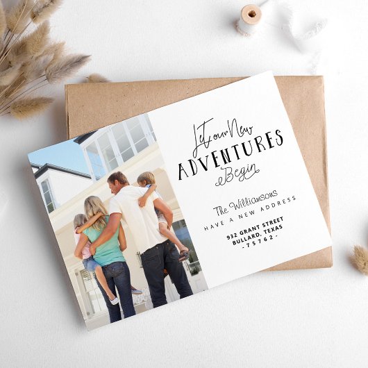 Laat onze nieuwe avonturen beginnen Wij bewegen Fo Aankondiging