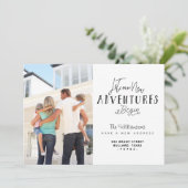 Laat onze nieuwe avonturen beginnen Wij bewegen Fo Aankondiging (Staand voorkant)