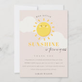 Laat onze zonnige zonneschijn elke dag van elke le bedankkaart (Voorkant)