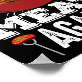 Laat opnieuw roker grill barbecue Vlees eten Poster (Hoek)