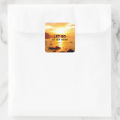 Laat oude ideeën los vierkante sticker (Tas)