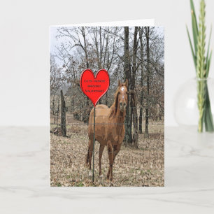 Laat Paard rond Valentijn Feestdagen Kaart