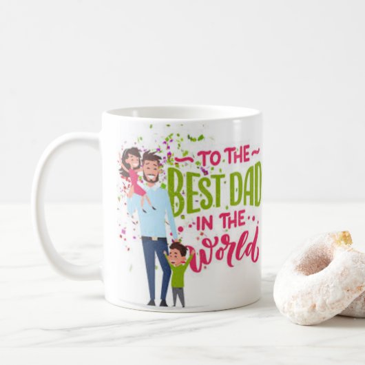 Laat papa glimlachen Unieke Vaderdag Koffiemok (Met donut)