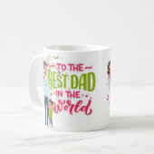 Laat papa glimlachen Unieke Vaderdag Koffiemok (Voorkant links)