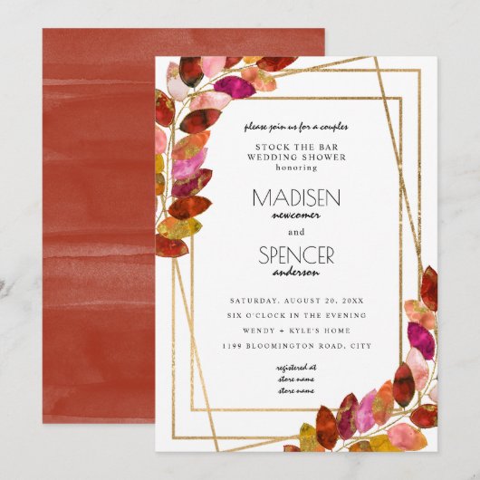 Laat paren de balie van de bruiloft van de balie b kaart (Voorkant / Achterkant)