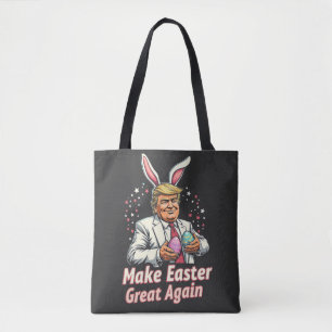 Laat Pasen weer geweldig zijn Pasen Trump Eieren  Tote Bag